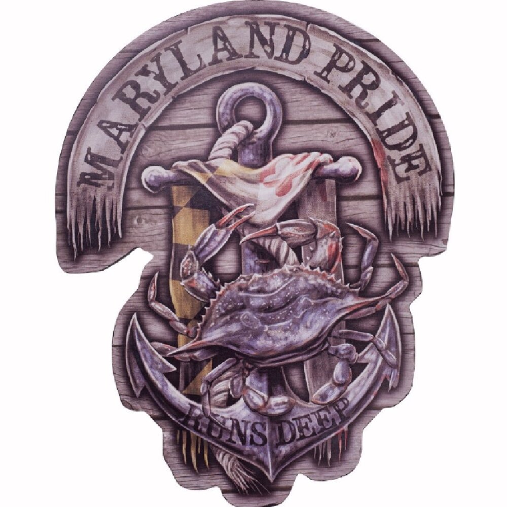 Maryland Pride Runs Deep Anchor Hanging Wall Sign - NEW Fast Ship
